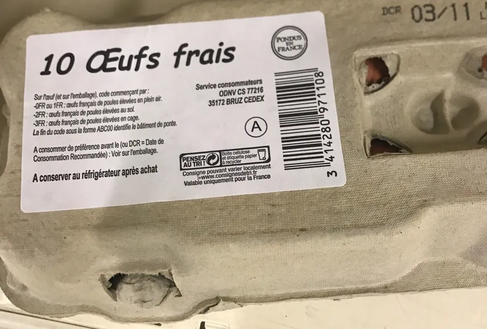 10 œufs frais