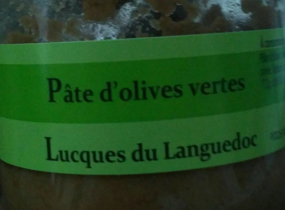 Pâte d'olives vertes Lucques du Languedoc