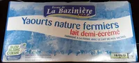 Yaourts fermiers nature La Baziniere