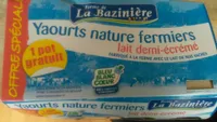 Yaourt nature fermiers lait demi-écrémé