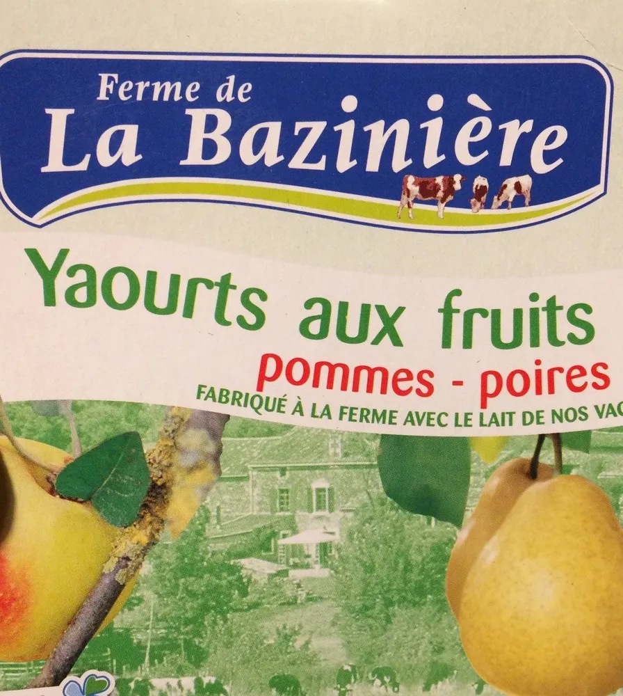 Yaourts aux fruits pommes-poires