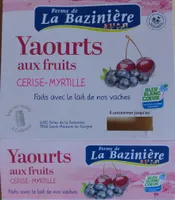 Yaourts aux fruits cerise-myrtille