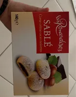 Sablé coeur crème cacao noisettes
