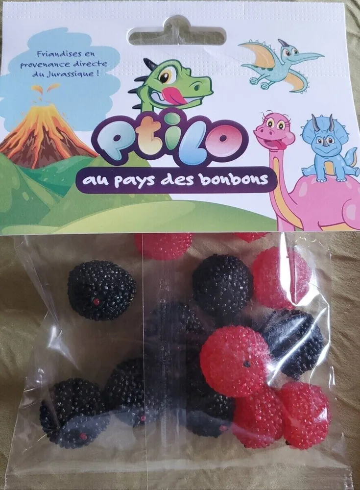 Bonbons mûres et framboises