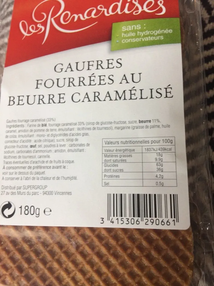 Gaufres fourrées au beurre camarélisé