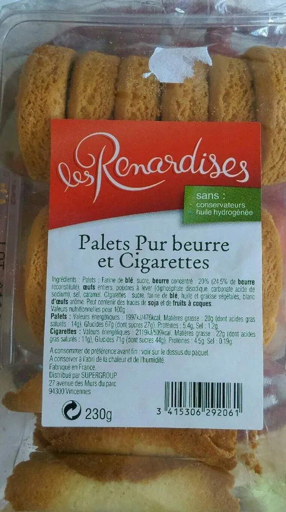 Palets pur beurre et cigarettes