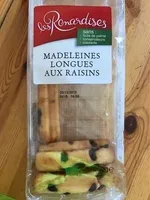 Madeleines longues aux raisins