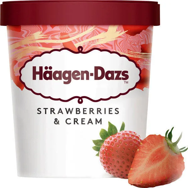 Helado de fresa tarrina