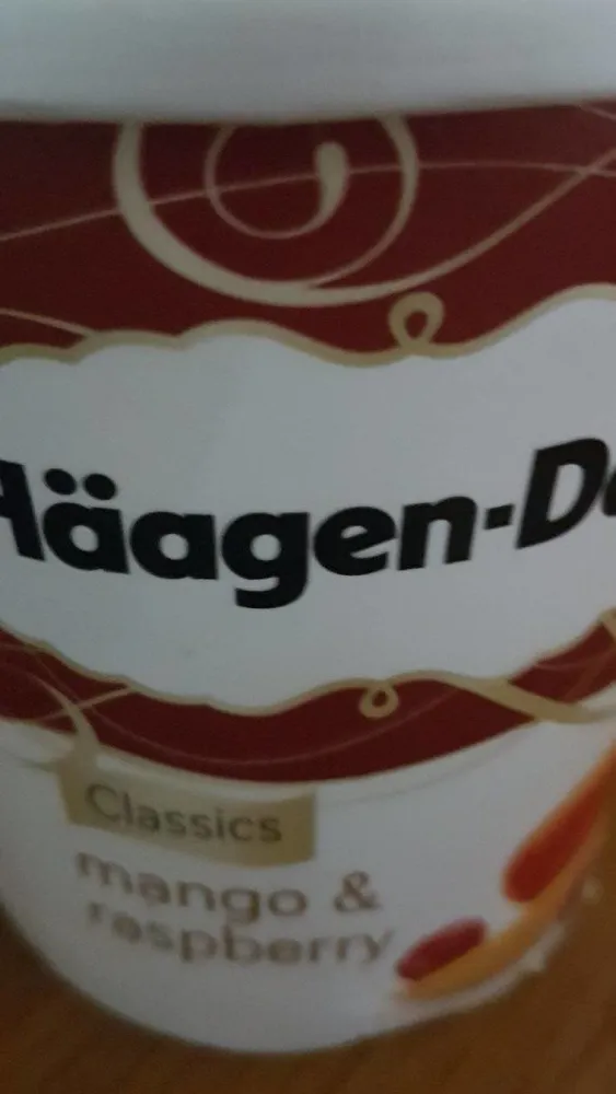 Hägen dazs mango et raspberry
