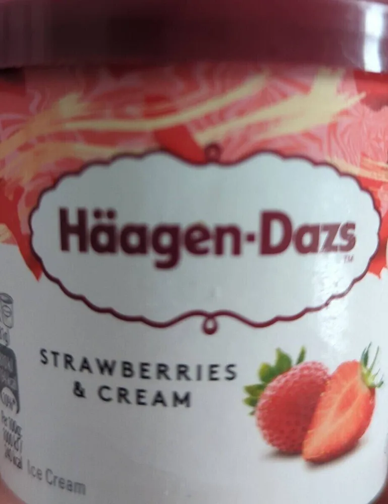 Glace strawberry and cream