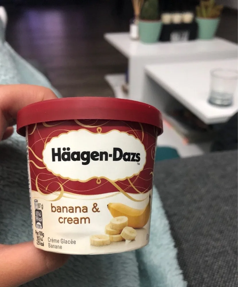 Glace banane et creme