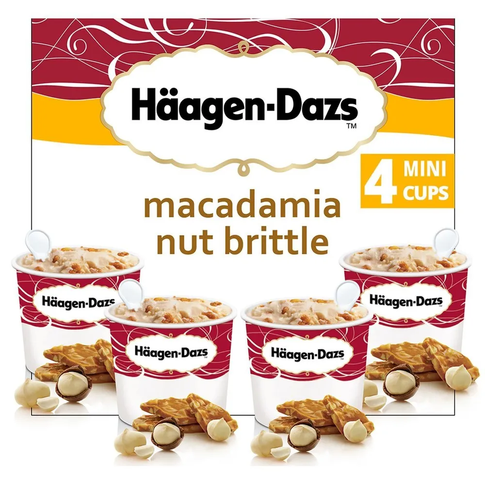 4 Minipots de glace - Macadamia Nut Brittle