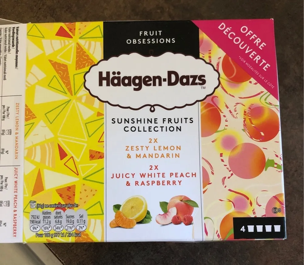 Haagen-dazs sunshine fruits collection