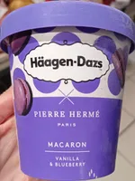 Glace macaron blueberry