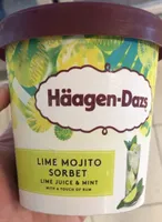 Glace lime mojito sorbet