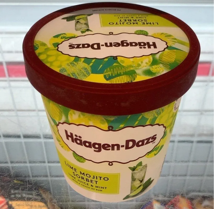 Lime mojito sorbet