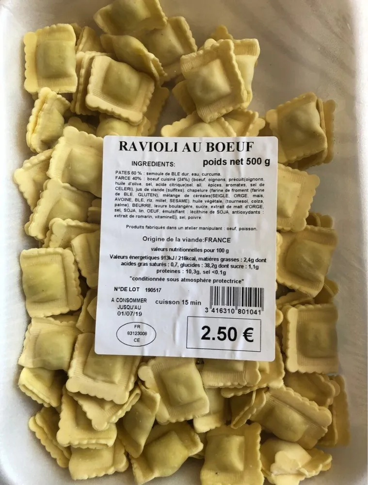 Ravioli au boeuf