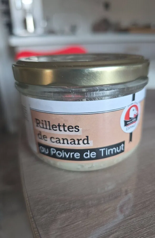 Rillettes de canard au poivre de timut