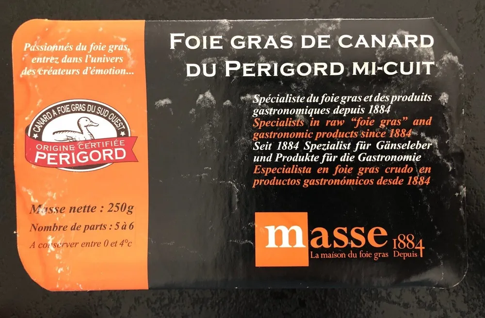 Foie Gras de canard du Perigord Mi-Cuit