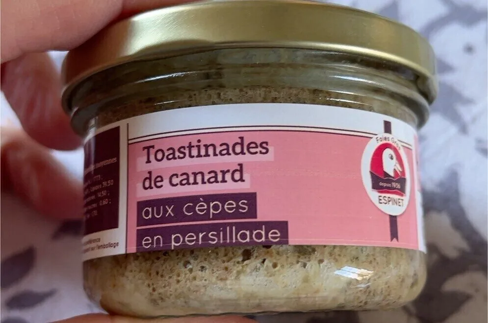 Toastinades de canard aux cepes en persillade