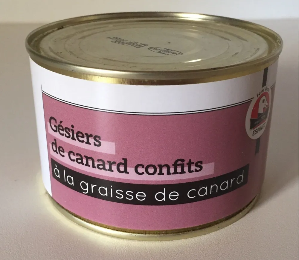 Gésiers de canard confits à la graisse de canard ESPINET
