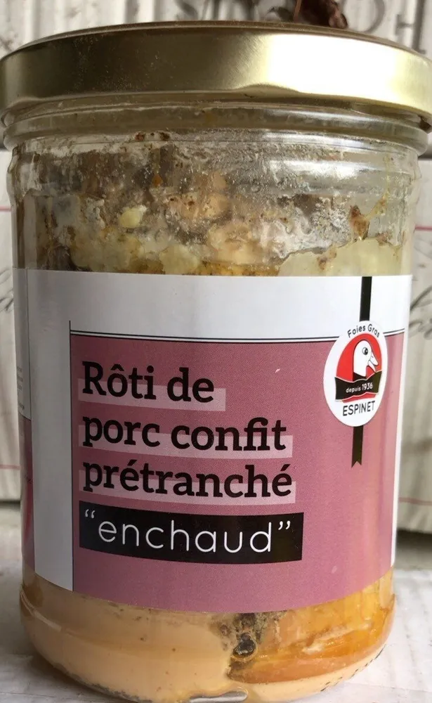 Rôti de porc confit prétanché « enchaid »