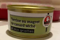 Terrine au magret de canard seche et aux griottes