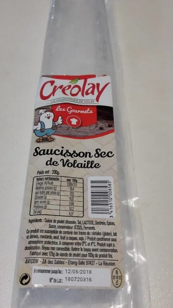 Saucisson sec de volaille