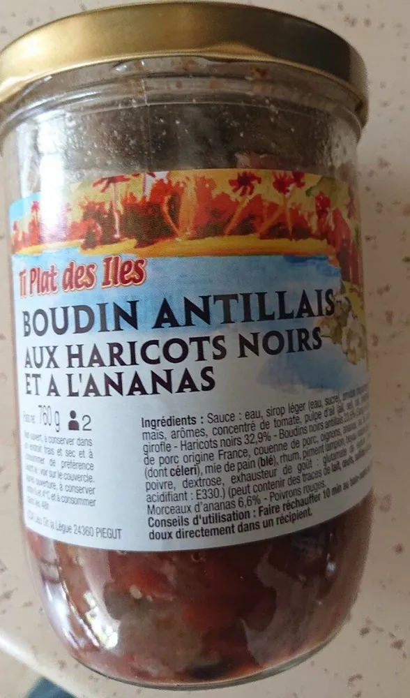 Boudin antillais aux haricots noirs et à l'ananas