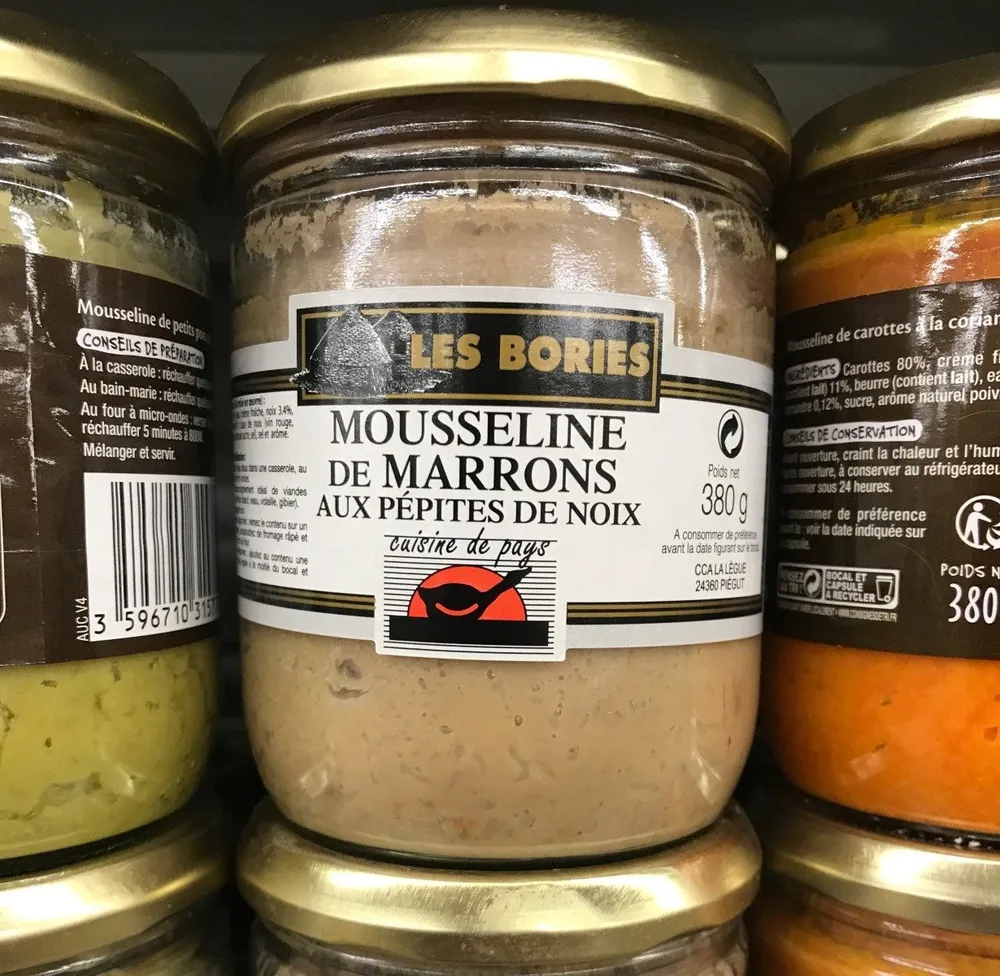 Mousseline de marron au pepite de noix