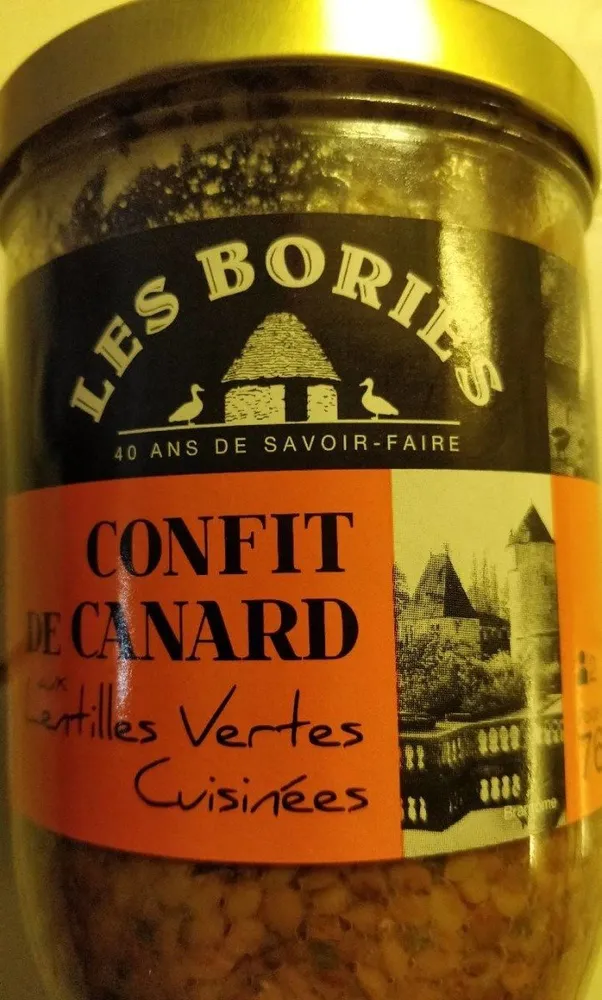 Confit de canard aux lentilles vertes cuisinées