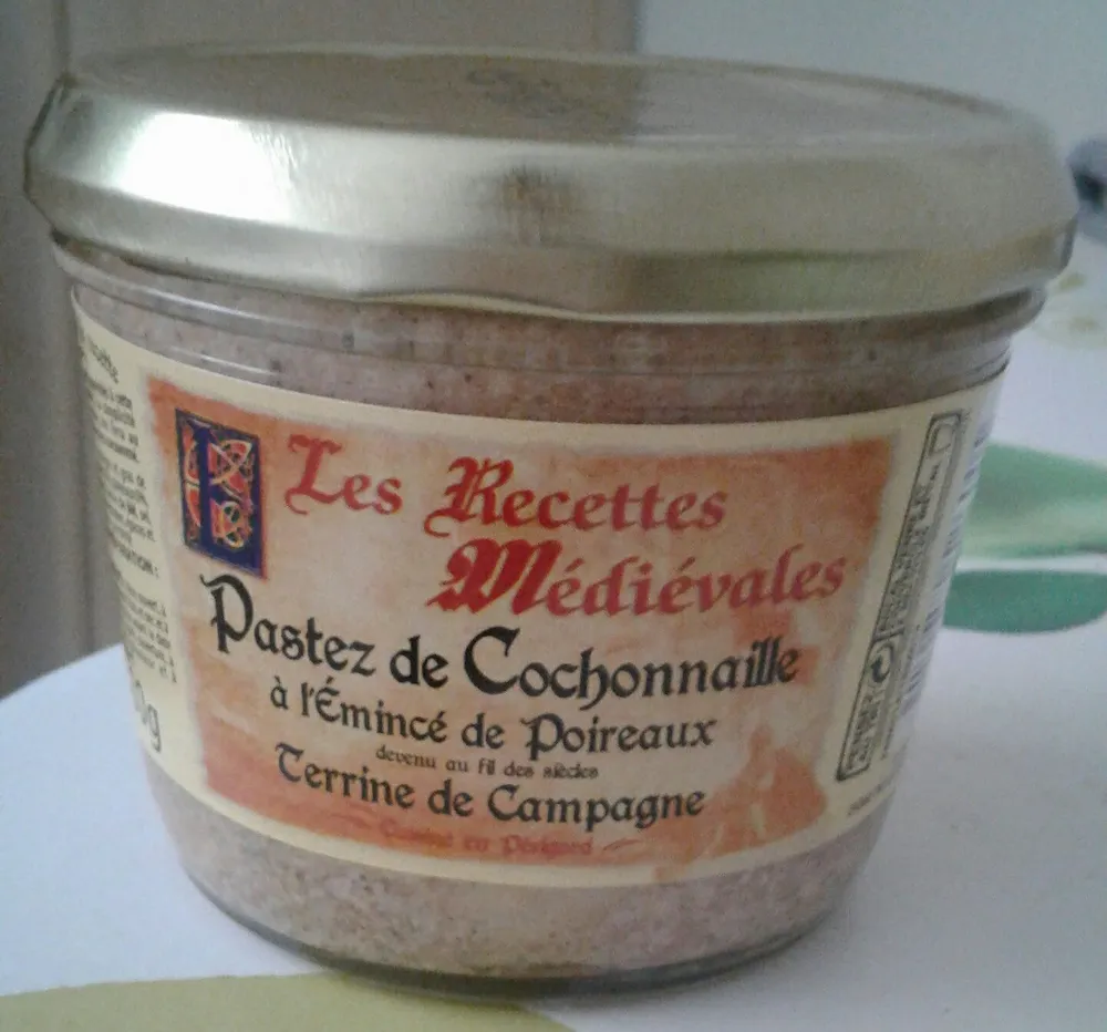 Pastez de Cochonaille à l'émincé de poireau devenu au fil du temps Terrine de campagne