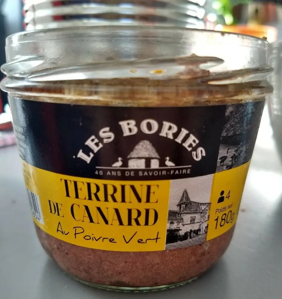 Terrine de canard au poivre vert