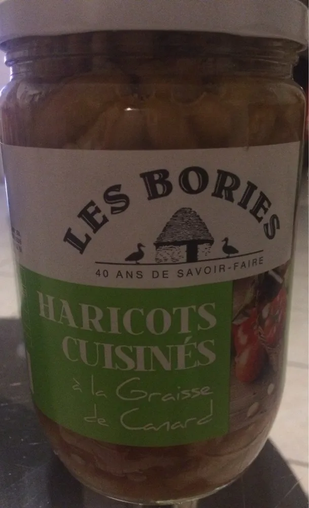Haricots cuisinés a la graisse de canard