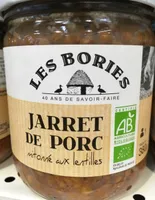 Jarret de porc mitonné aux lentilles