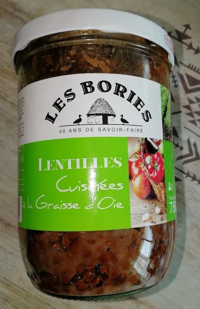 Lentilles cuisinées à la Graisse d'Oie