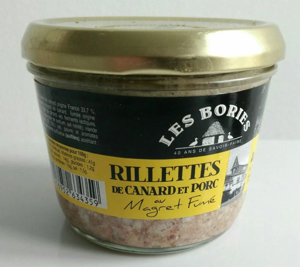 Rillettes de canard et porc au magret fumé