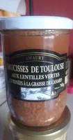 Saucisses de Toulouse aux lentilles vertes