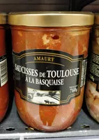 Saucisses de Toulouse à la basquaise