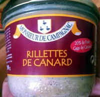 Rillettes de canard - 20% de foie gras de canard