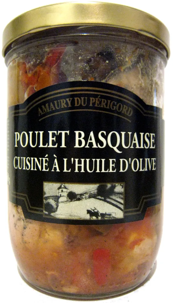Poulet Basquaise Cuisiné à l'Huile d'Olive