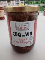 Coq au vin cuisiné au Vin de Bergerac