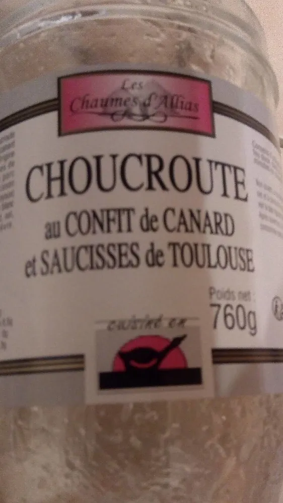 Choucroute au confit de canard et saucisses de Toulouse