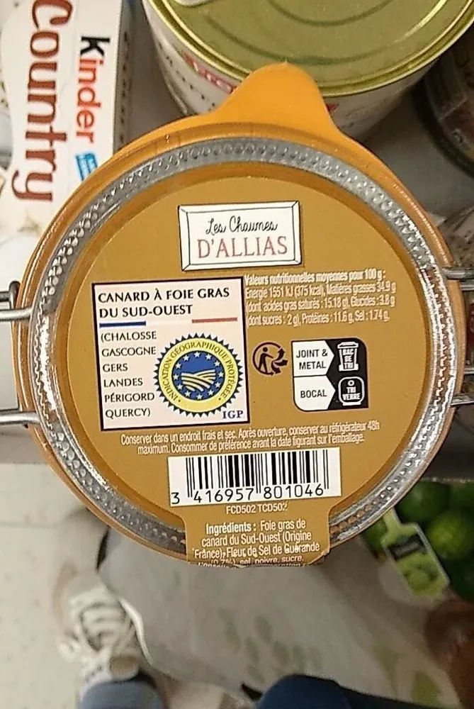 Foie gras de canard entier