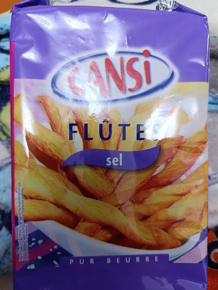 Cansi Biscuits Flûtes sel le paquet de 125 g