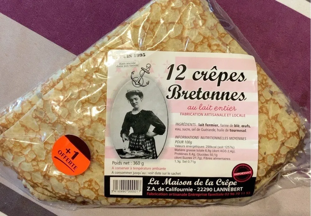 Crêpes Bretonnes au lait entier