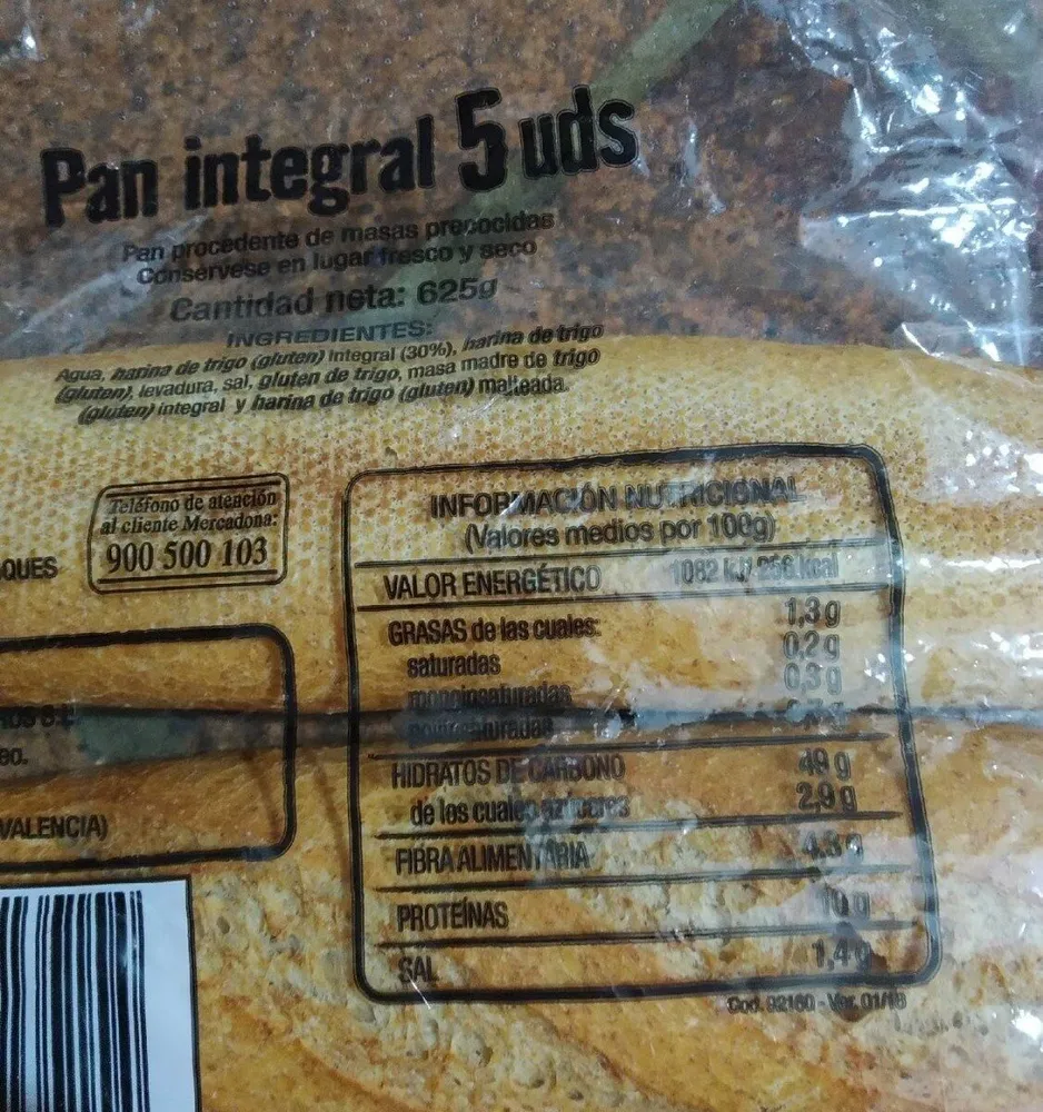 5 panes integrales