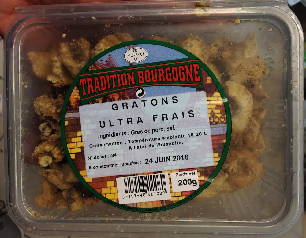 Gratons ultra frais