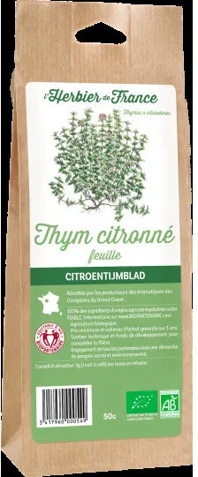 THYM CITRONNÉ feuille sachet 50g*