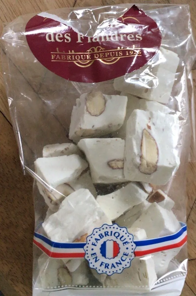Nougat dur blanc baux amandes